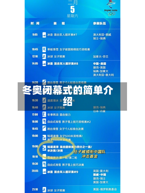 冬奥闭幕式的简单介绍-第2张图片